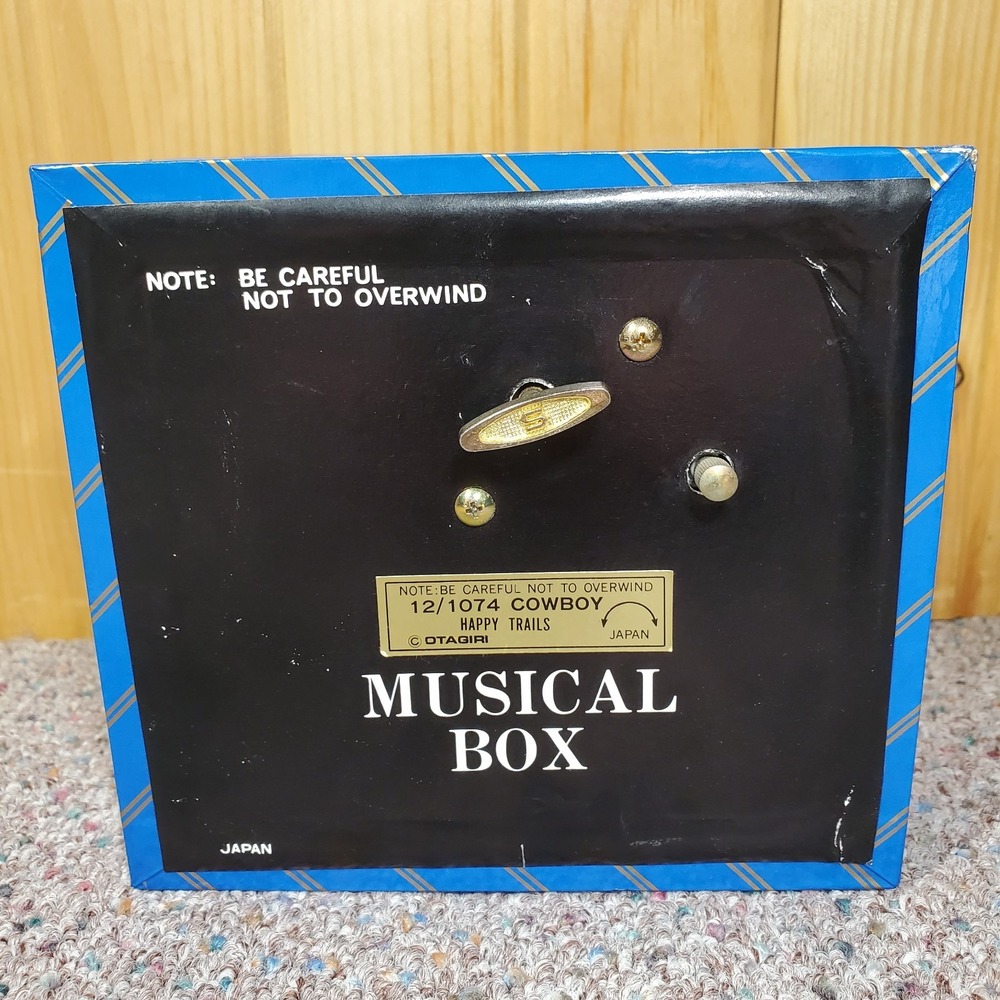 Vintage Otagiri Cowboy Bear Music Box, Plays Happy Trails To You - Tested Works - Picture 7 of 7